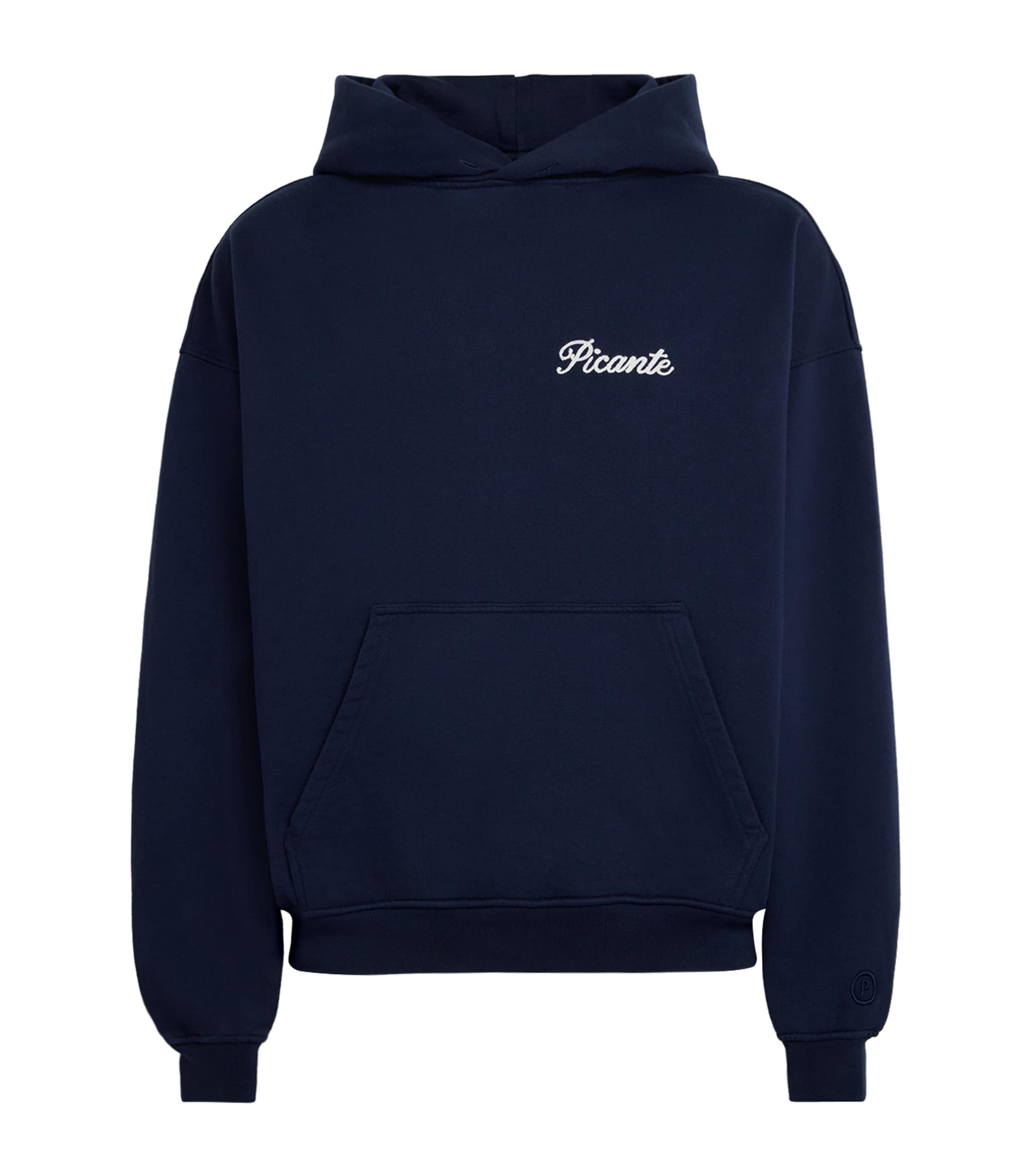 Picante Mens Organic Cotton Tailor Logo Hoodie Navy