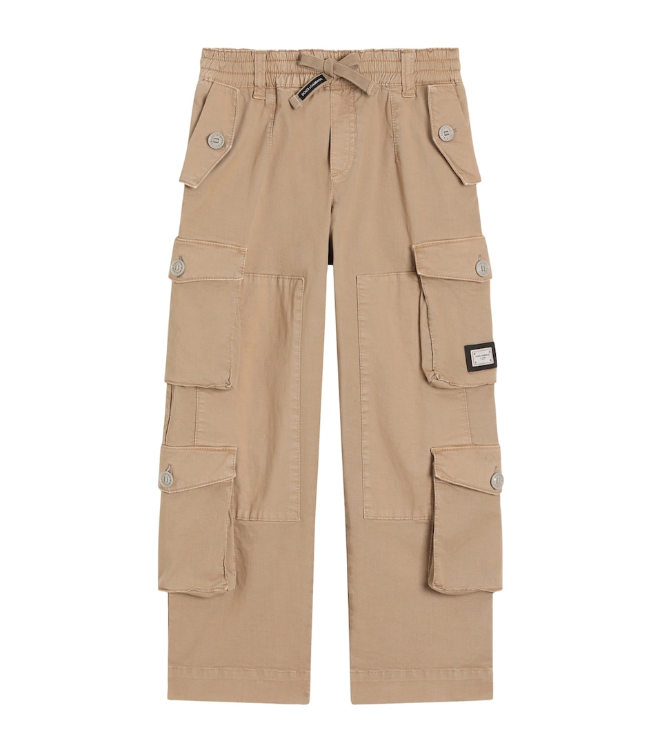 Dolce&Gabbana Kids Garment-Dyed Cargo Trousers (8-12+ Years) Combined Colou