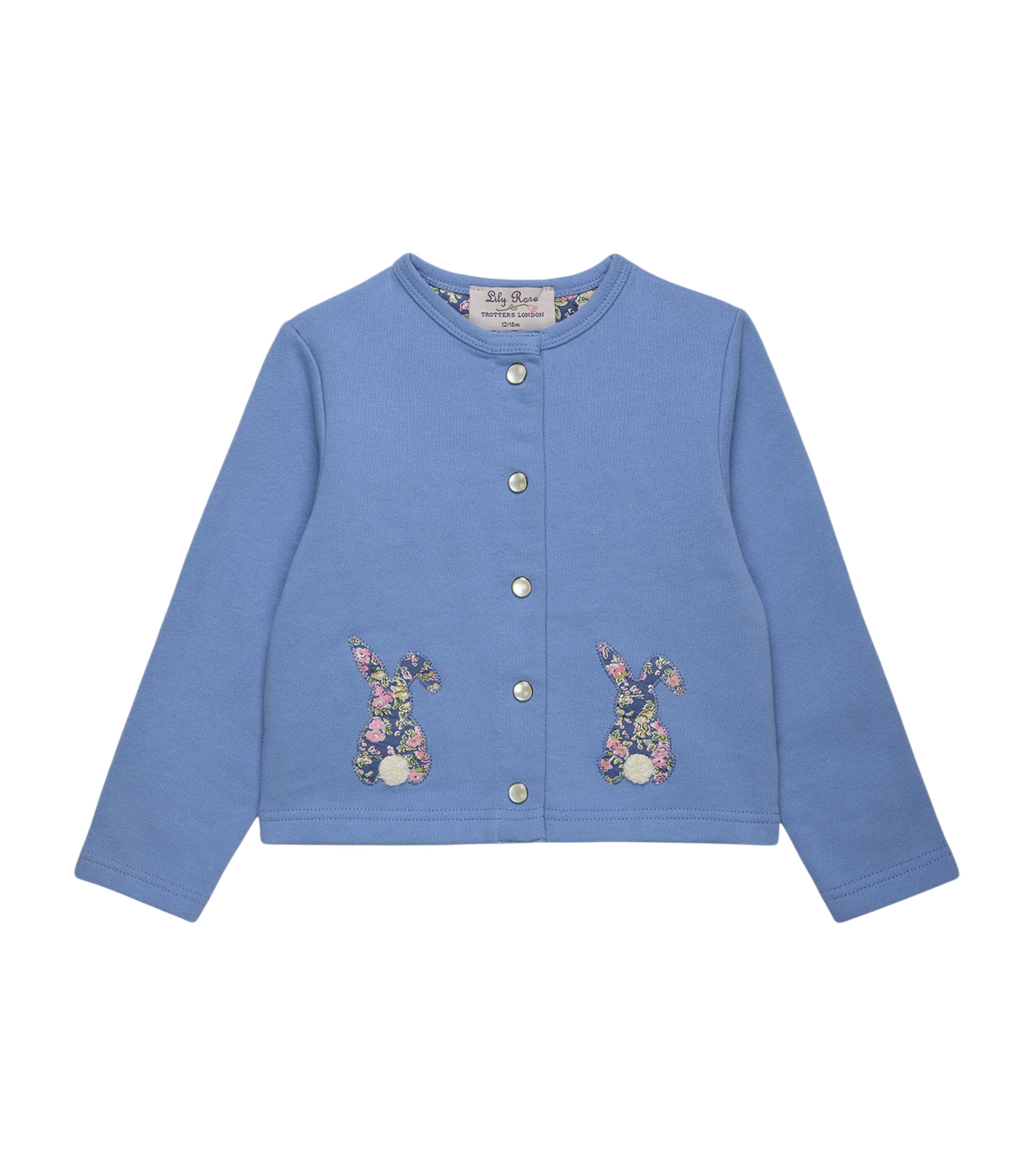 Trotters Cotton Tatum Cardigan (6-24 Months) Blue