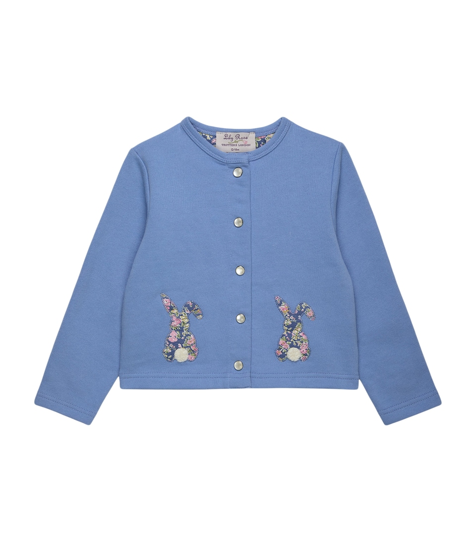 Trotters Cotton Tatum Cardigan (6-24 Months) Blue