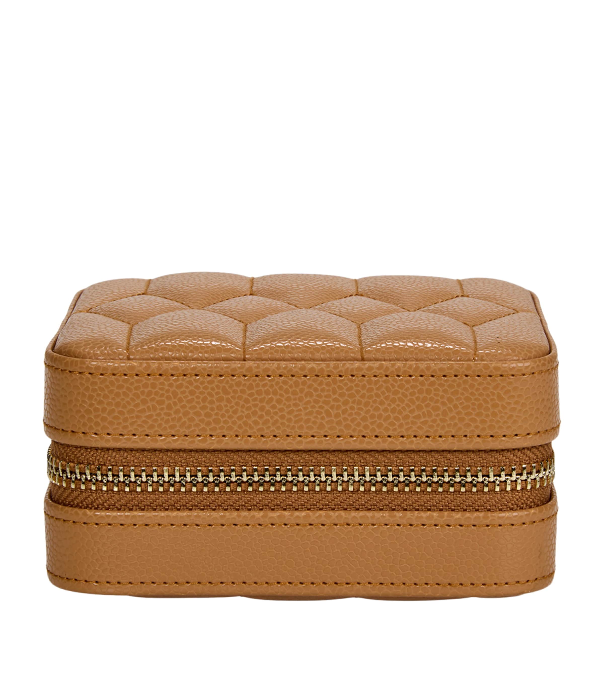 WOLF Lauren Travel Jewellery Case Caramel