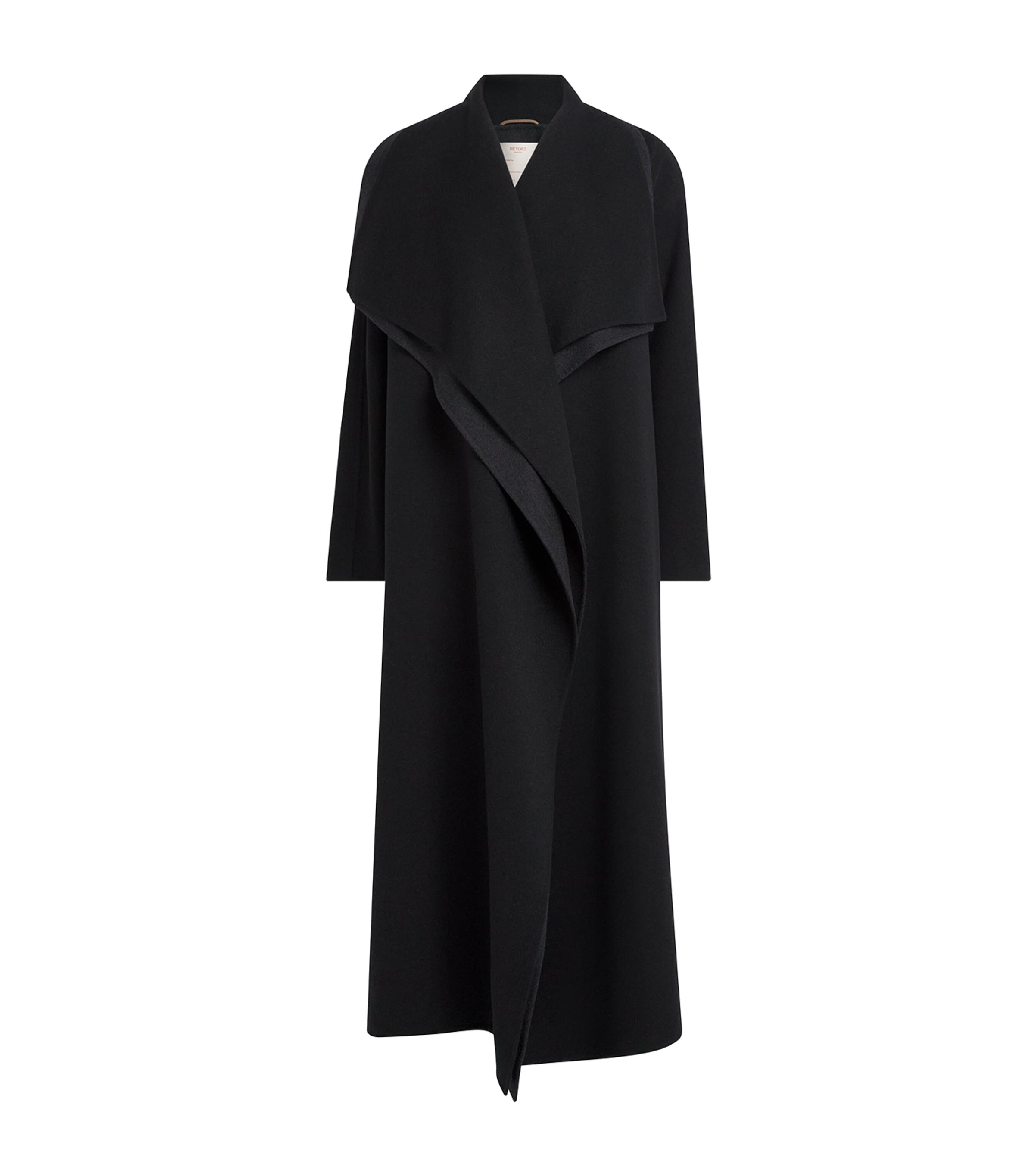 RETORI Womens Virgin Wool Double Coat Black & Grey