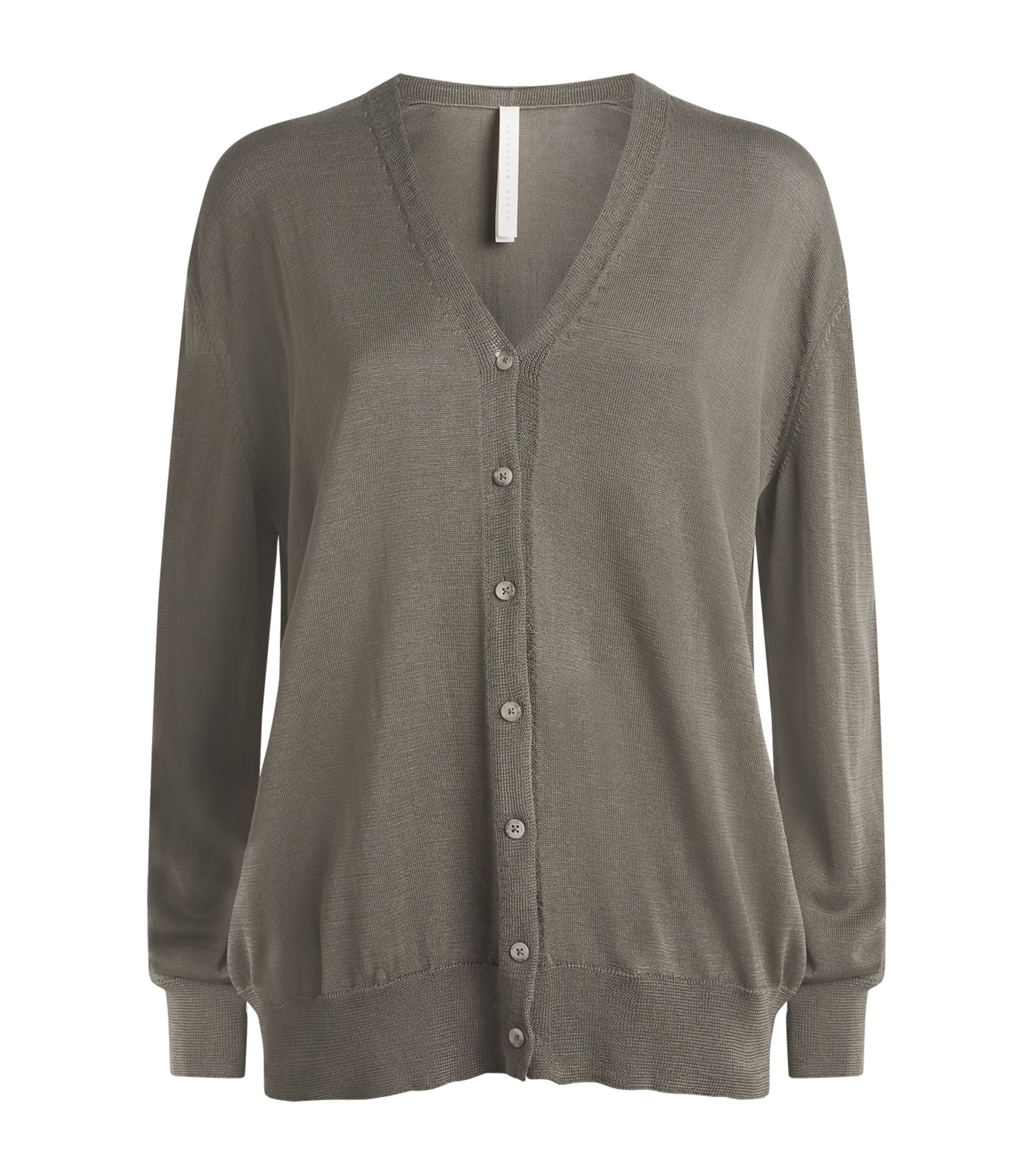 Lauren Manoogian Womens Pima Cotton Veil Cardigan Rock