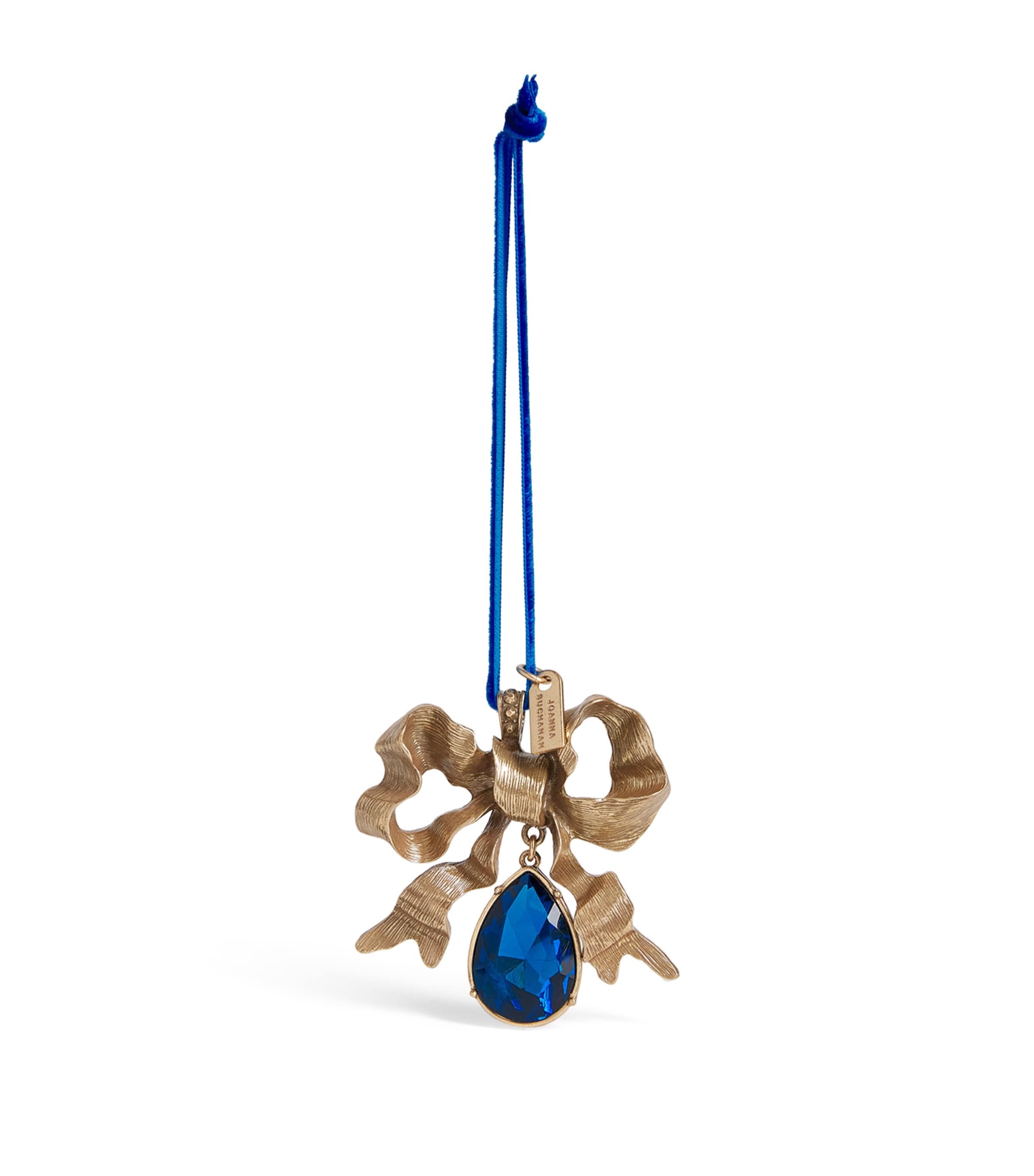 Joanna Buchanan Crystal-Embellished Bow Tree Decoration Blue