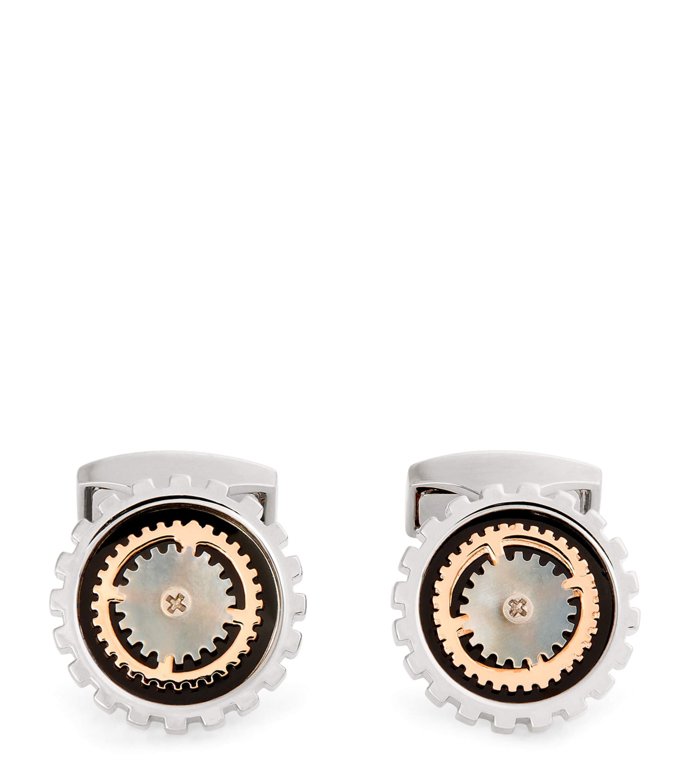 Tateossian Rotare Gear Cufflinks Silver