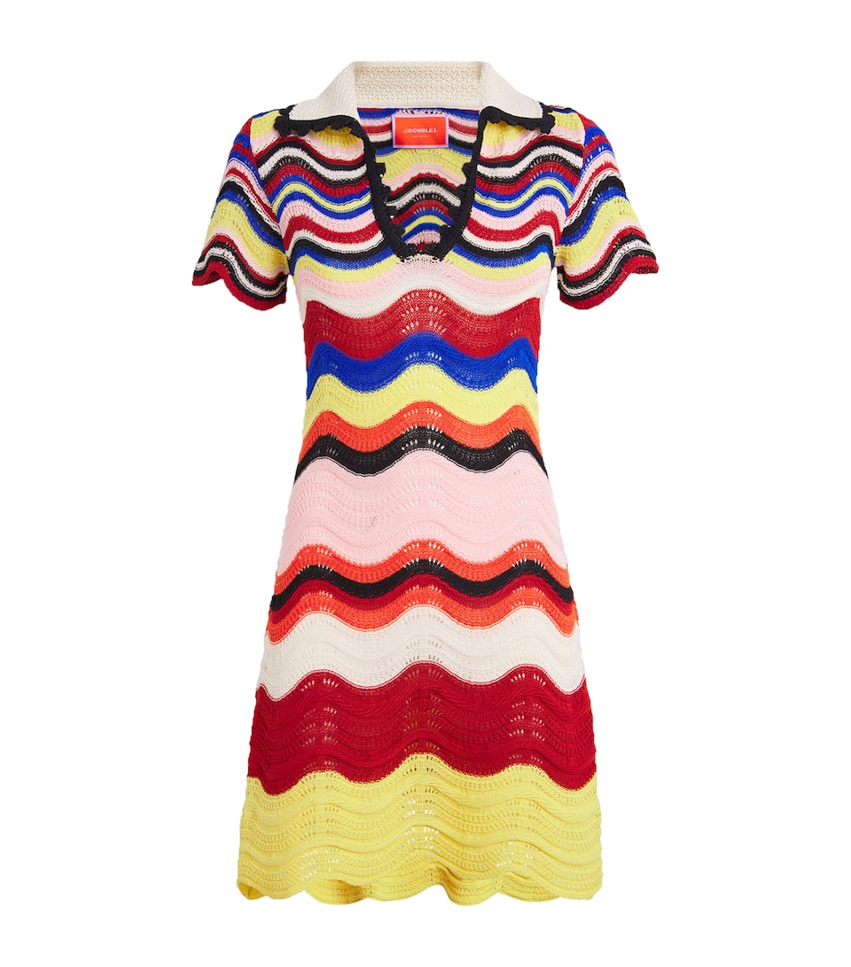 Crochet Chevron Mini Dress