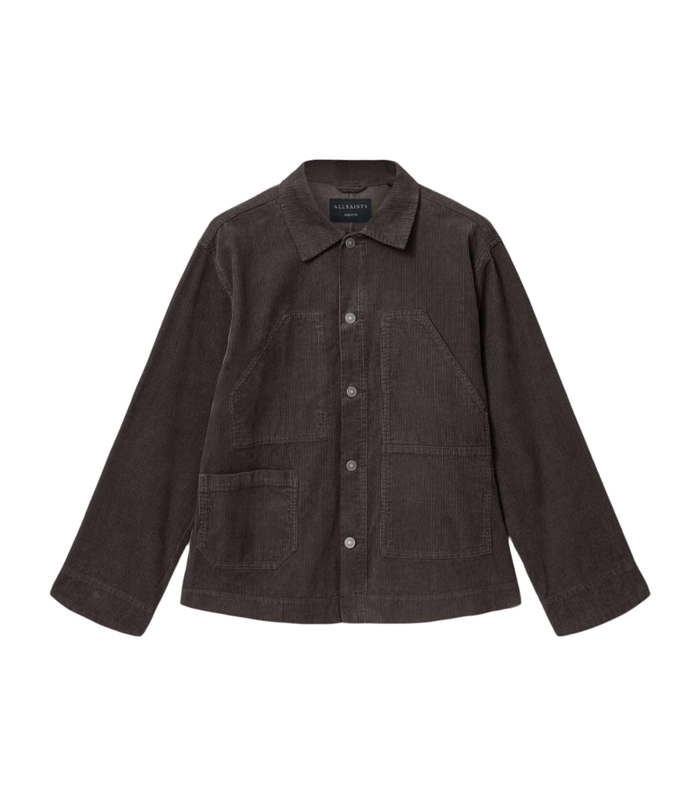 AllSaints Mens Mukesh Corduroy Jacket Dark Brown