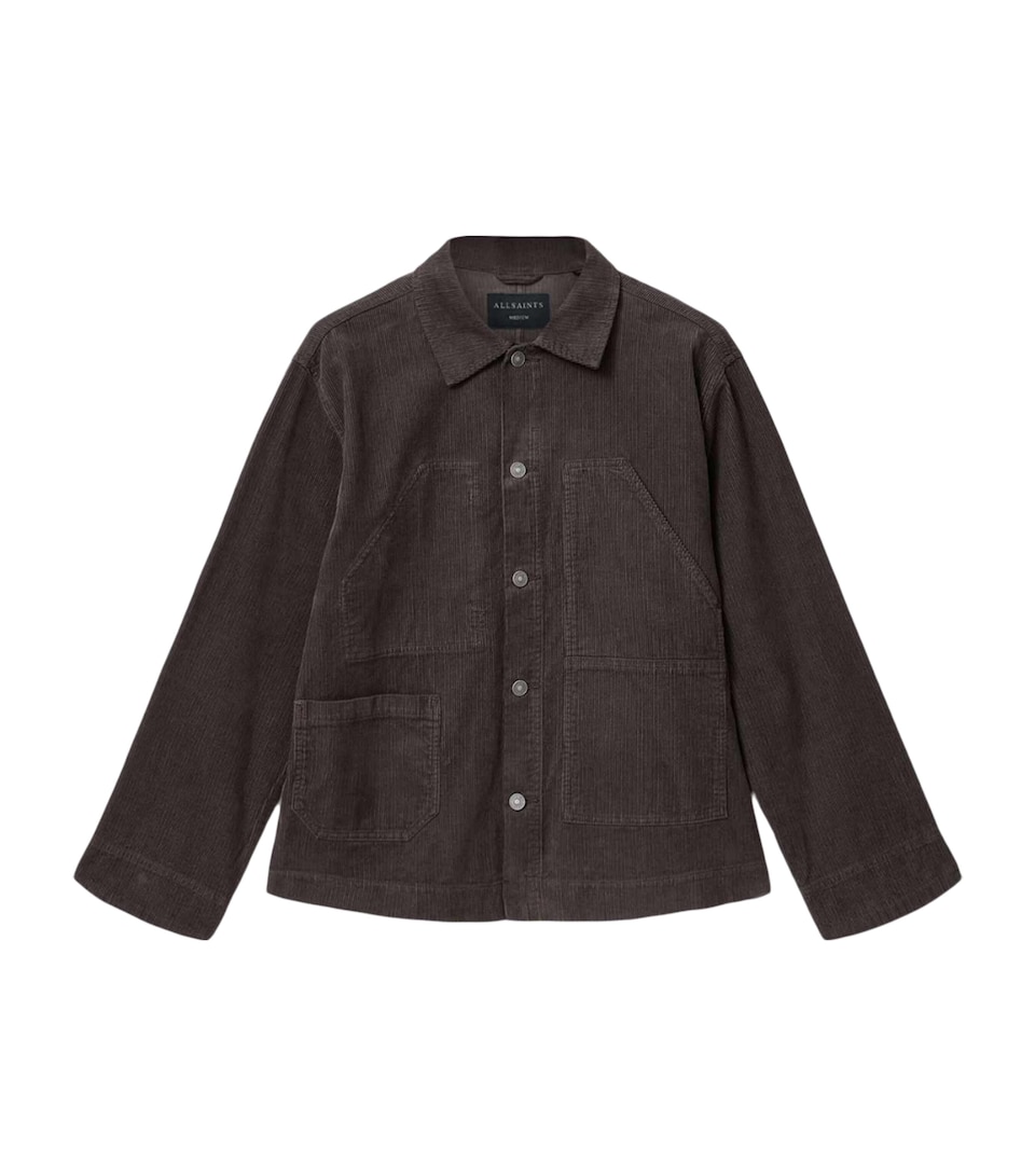 AllSaints Mens Mukesh Corduroy Jacket Dark Brown