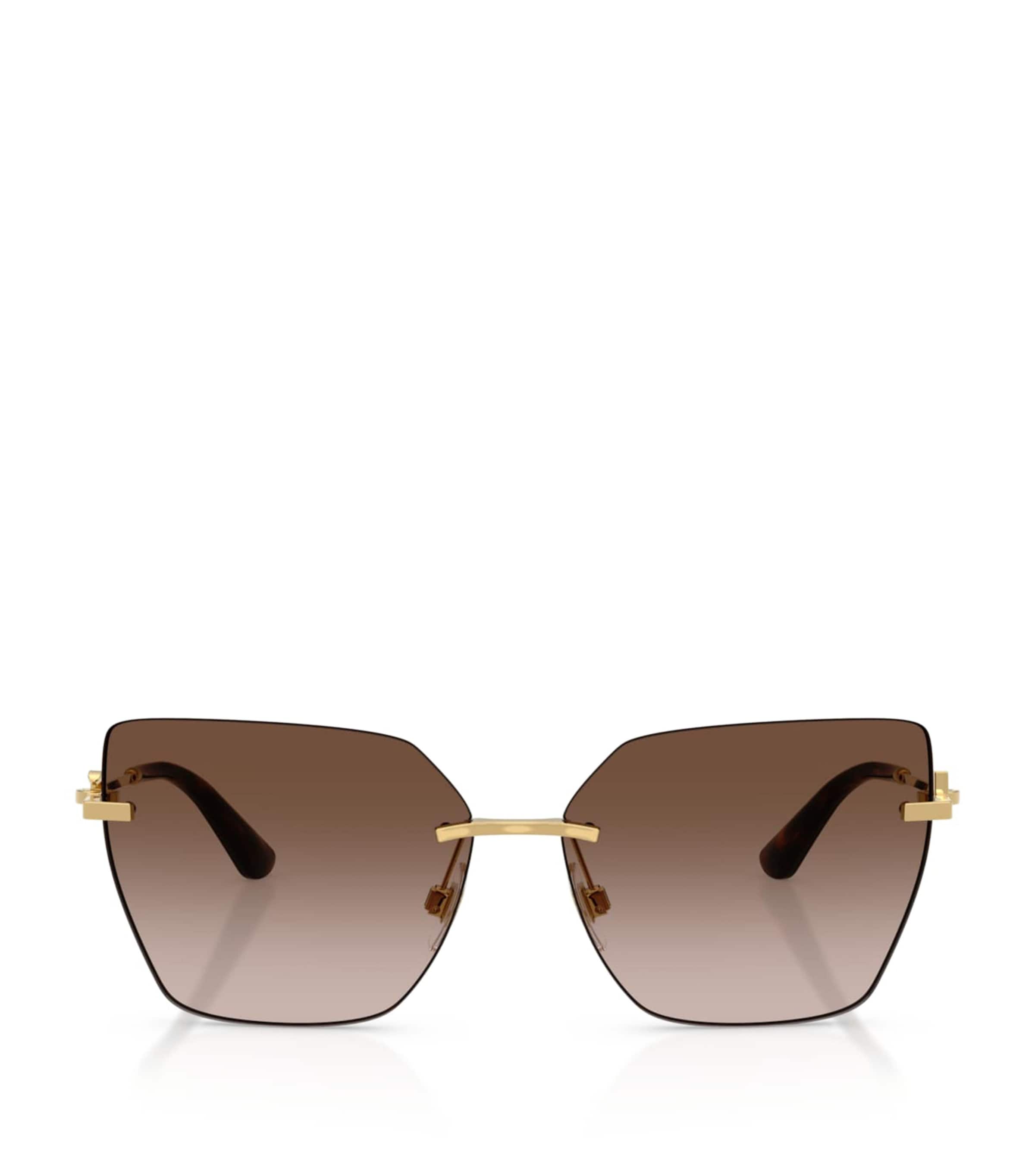 Dolce&Gabbana Metal Cat Eye Sunglasses Gold