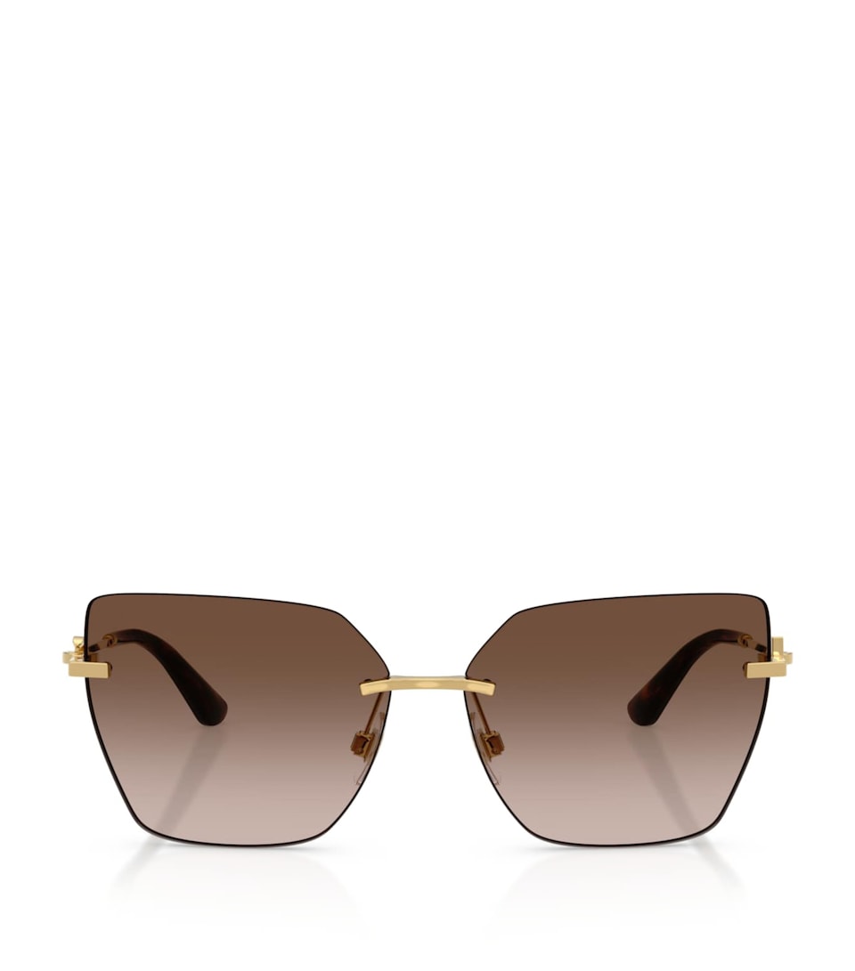 Dolce&Gabbana Metal Cat Eye Sunglasses Gold