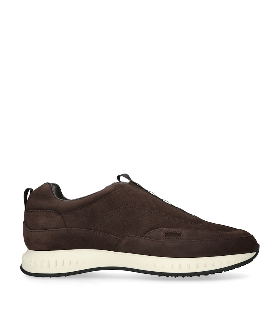 Nubuck Leather Stream Elastic Sneakers