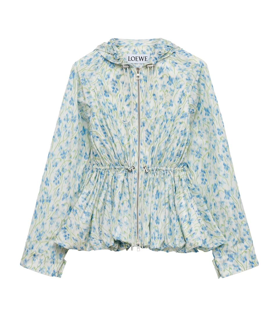 Floral Print Hooded Jacket