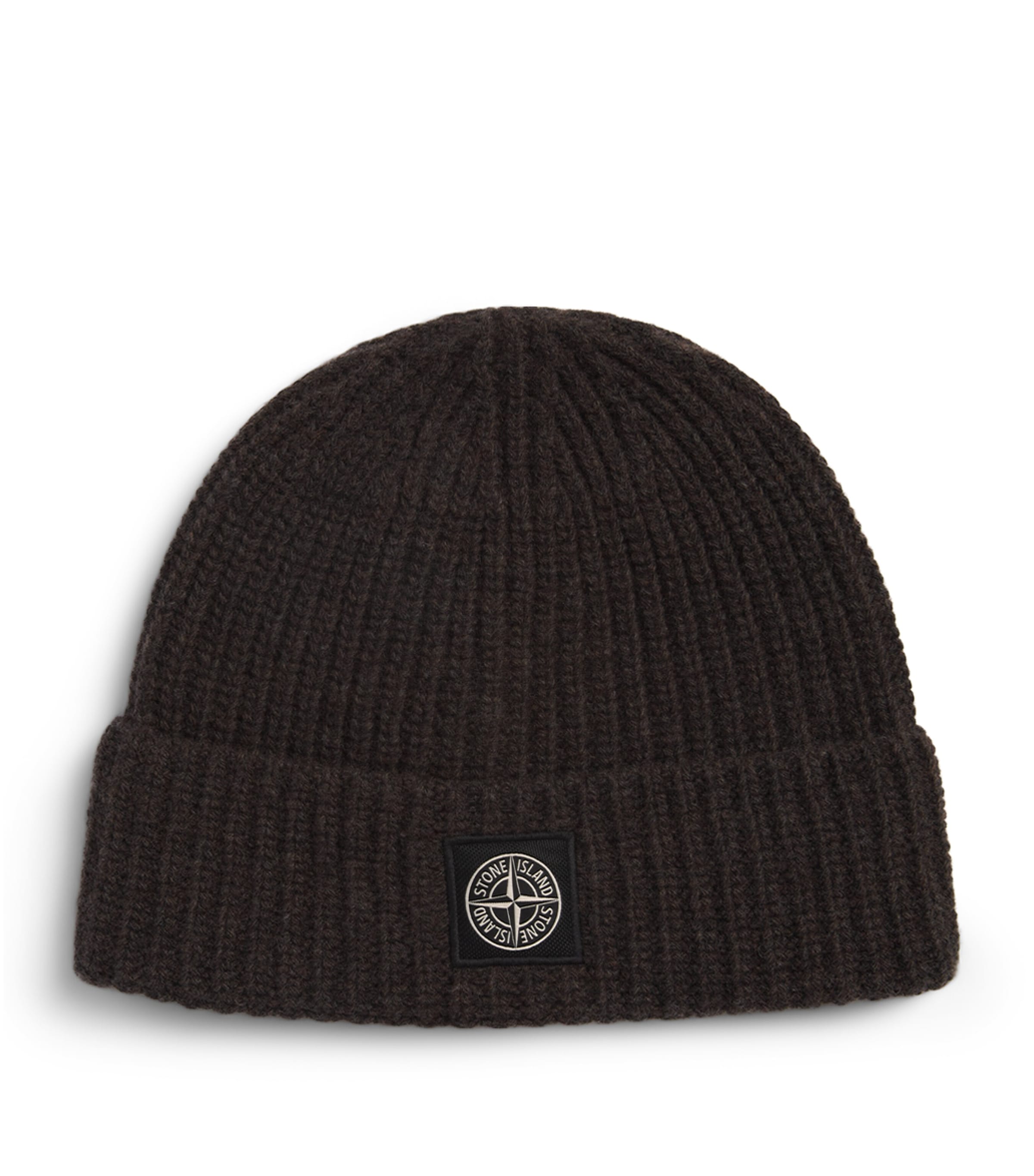 Stone Island Virgin Wool Logo Beanie