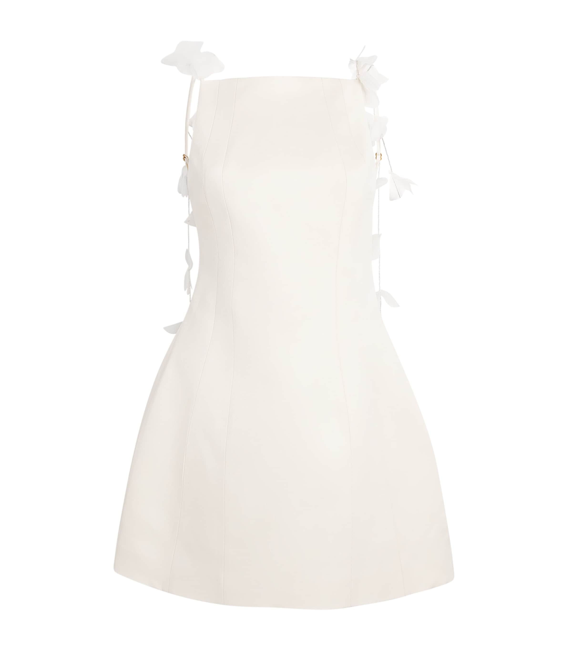 Cult Gaia Womens Wool-Silk Tara Mini Dress Off White