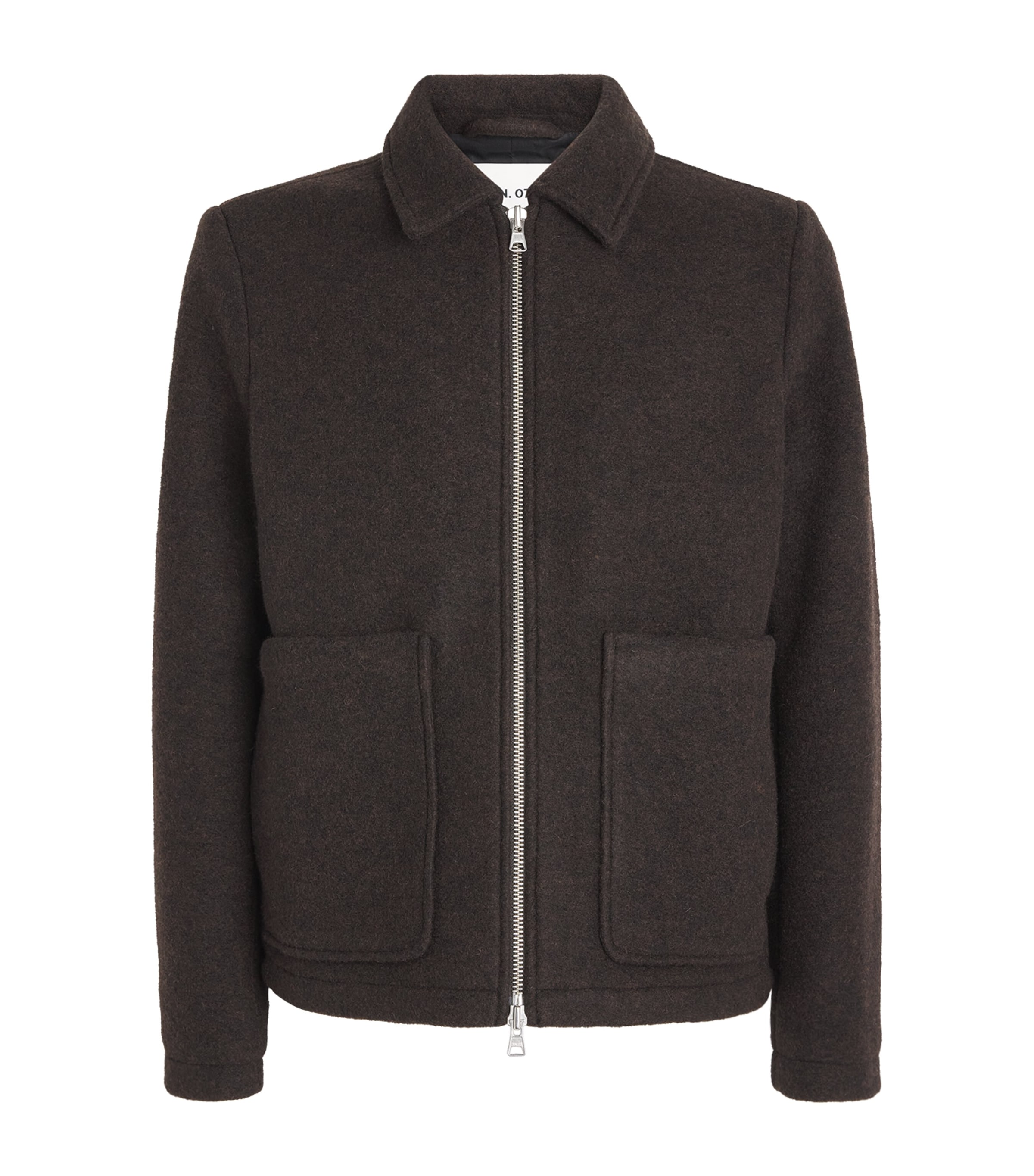 NN.07 Mens Wool-Blend Gael Overshirt Dusky Port