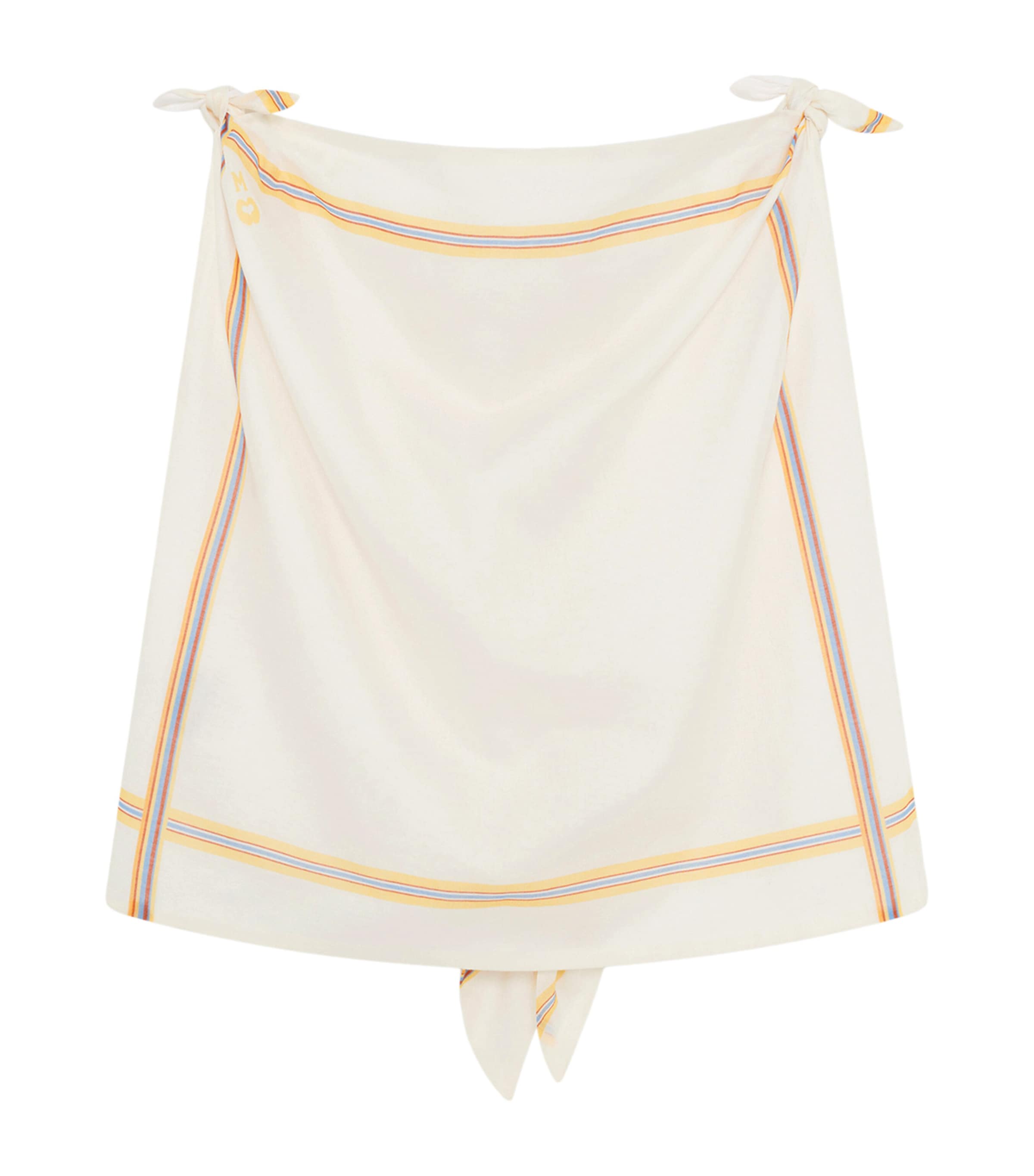 Maje Womens Cotton Scarf Top White