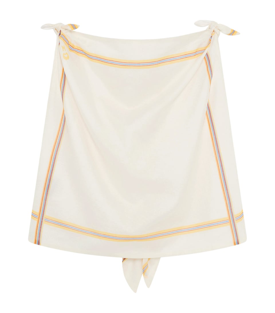 Maje Womens Cotton Scarf Top White