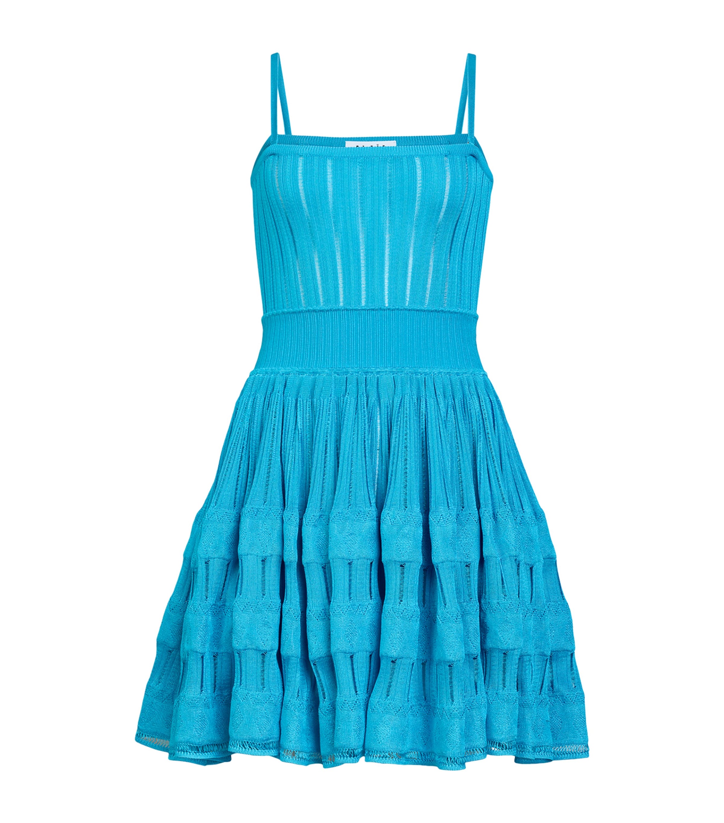 Alaïa Womens Crinoline Mini Dress Turquoise