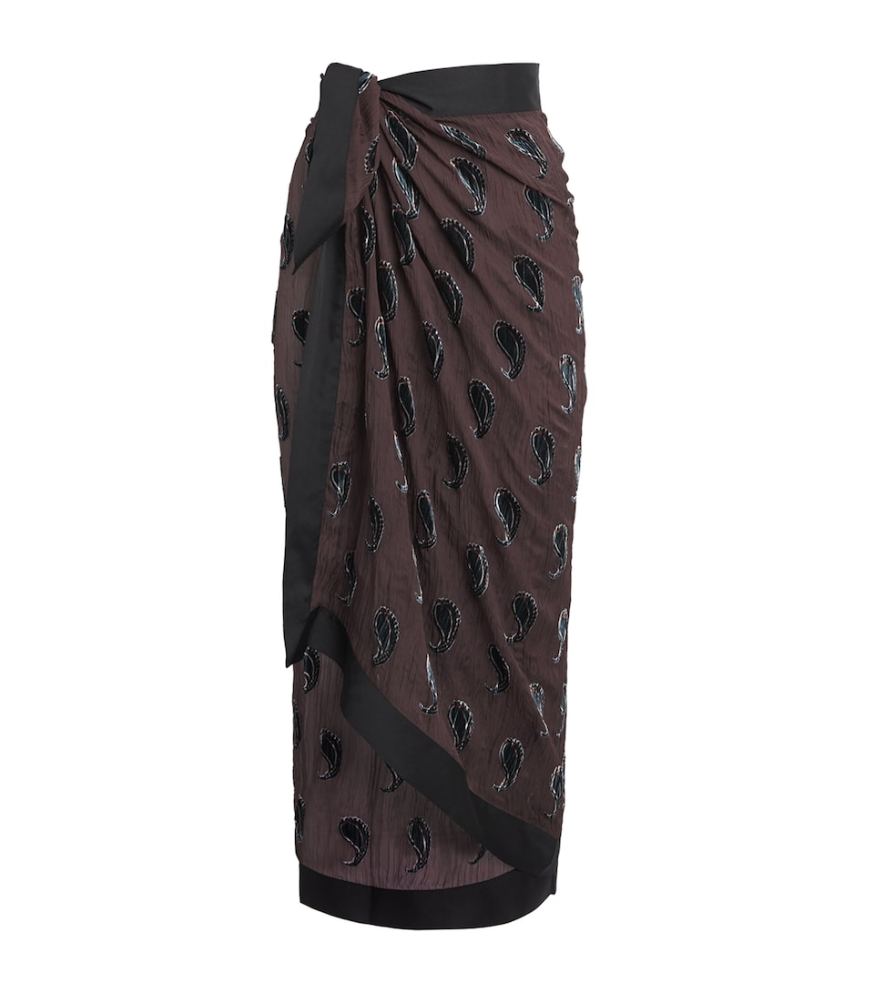 Silk-Blend Paisley Pareo