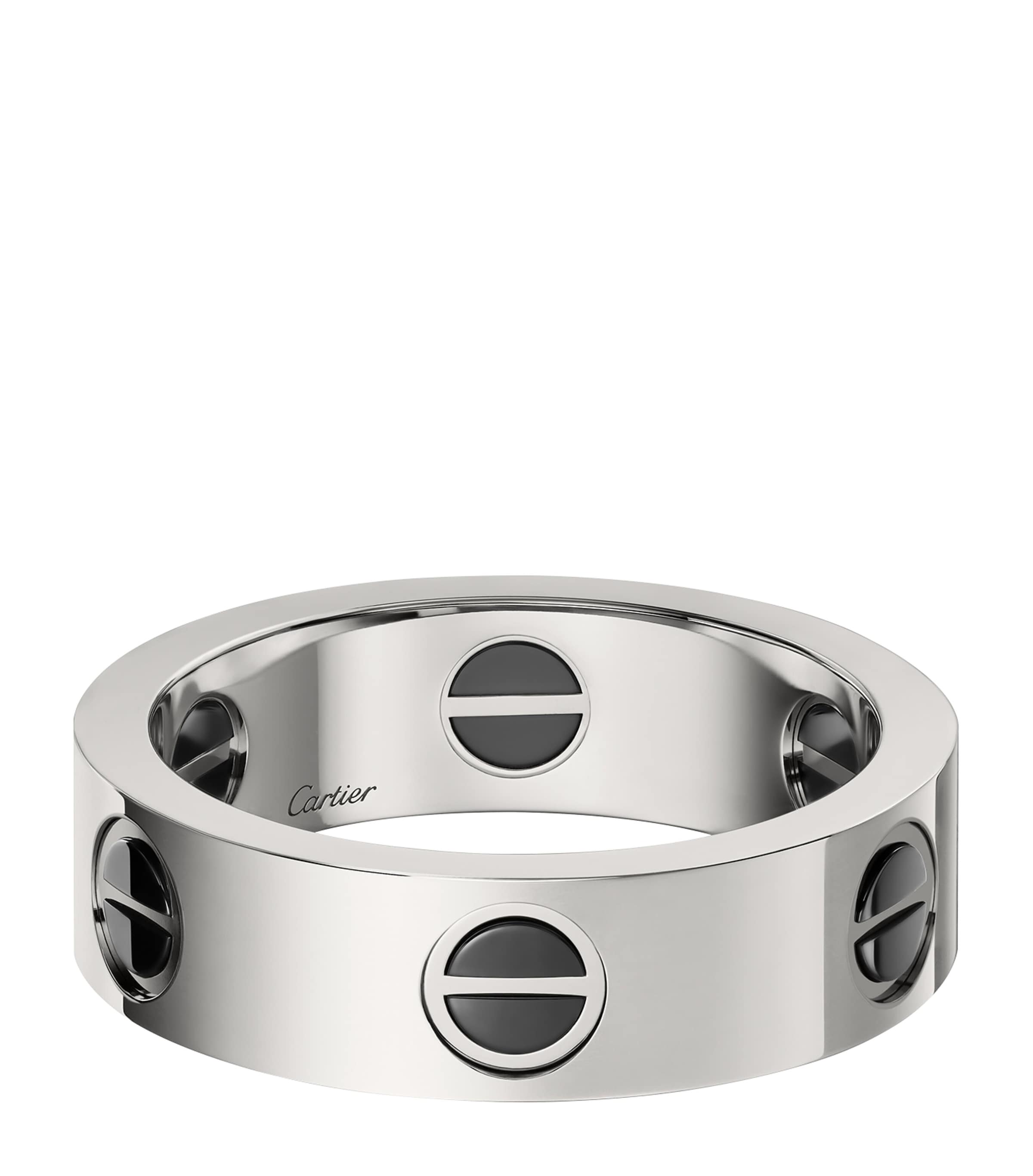 Cartier White Gold and Ceramic Love Ring White Gold