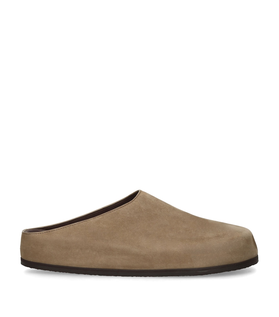 Studio Nicholson Nubuck Suede Slip-On Clogs Taupe