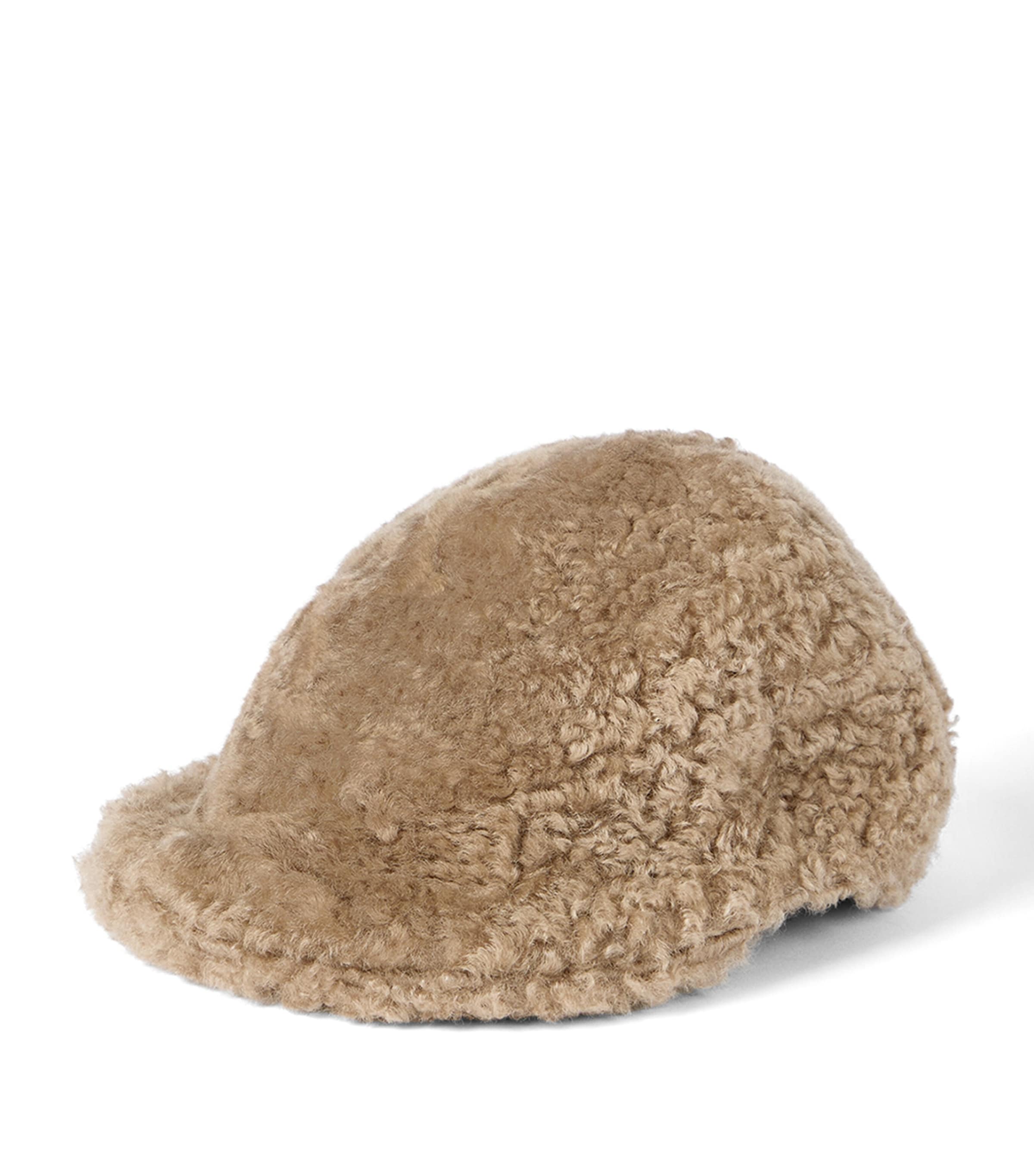 Shearling Flat Cap