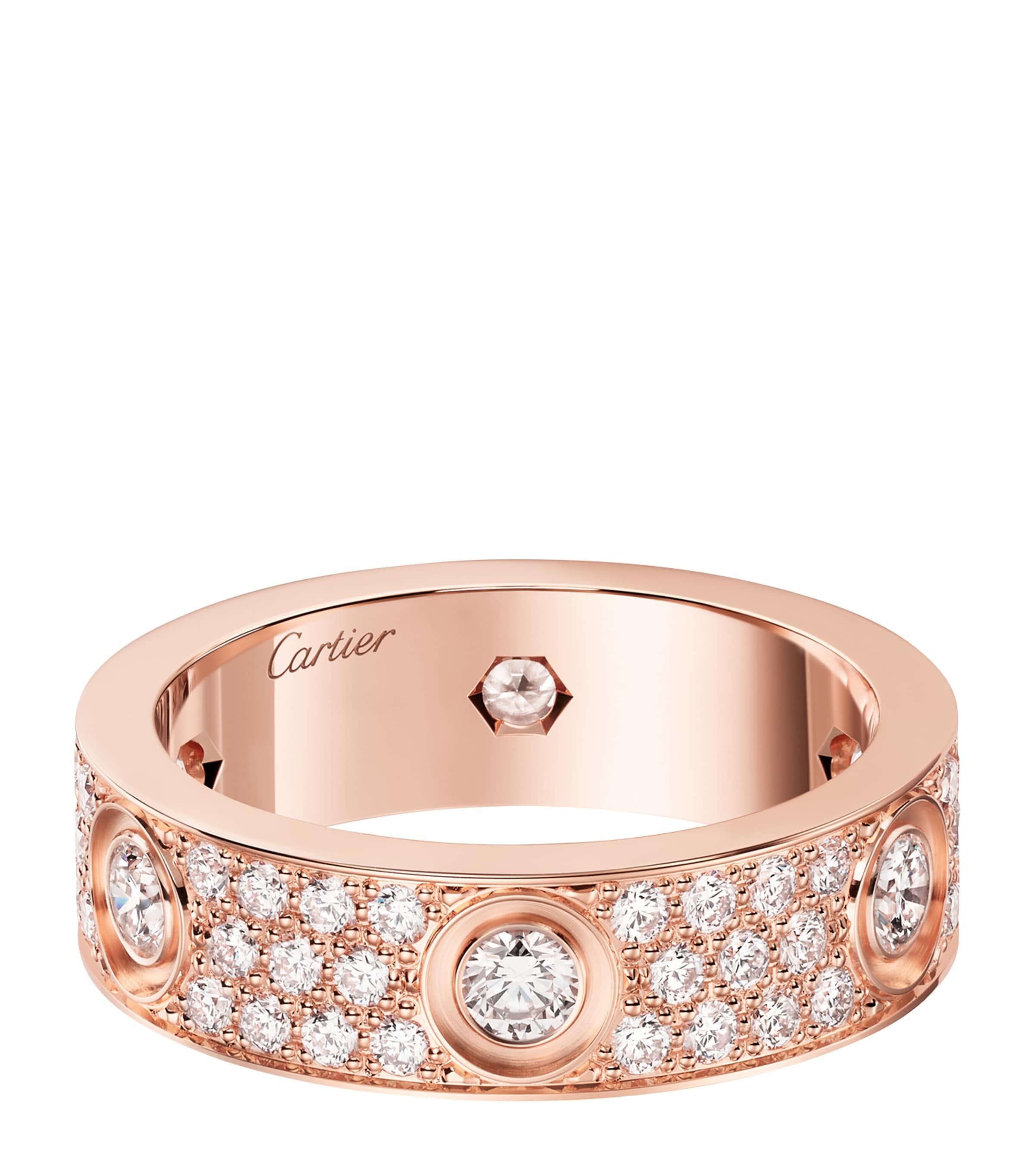 Cartier Rose Gold and Diamond LOVE Ring Rose Gold