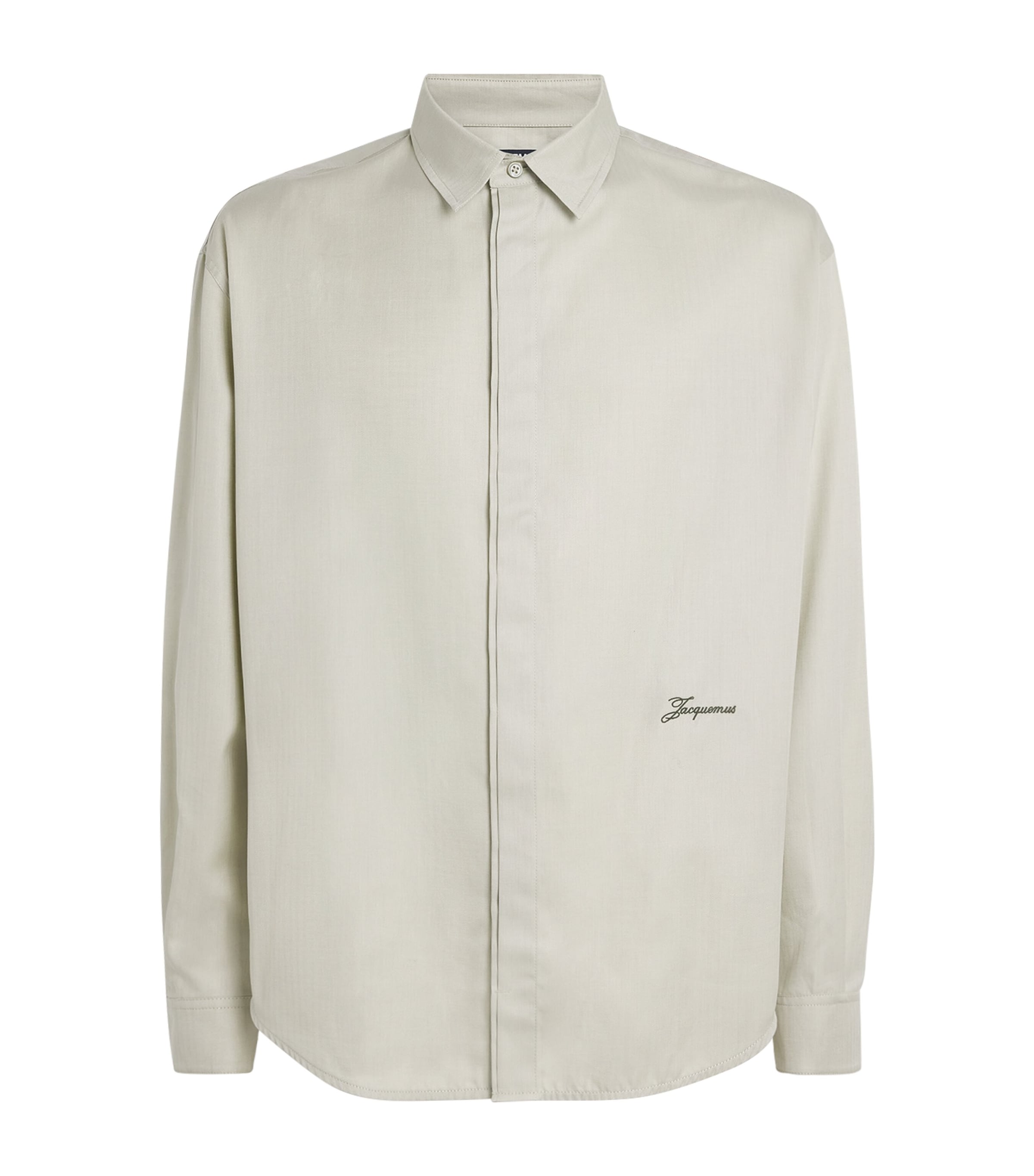Jacquemus Mens Cotton '50s Logo Simon Shirt Light Green