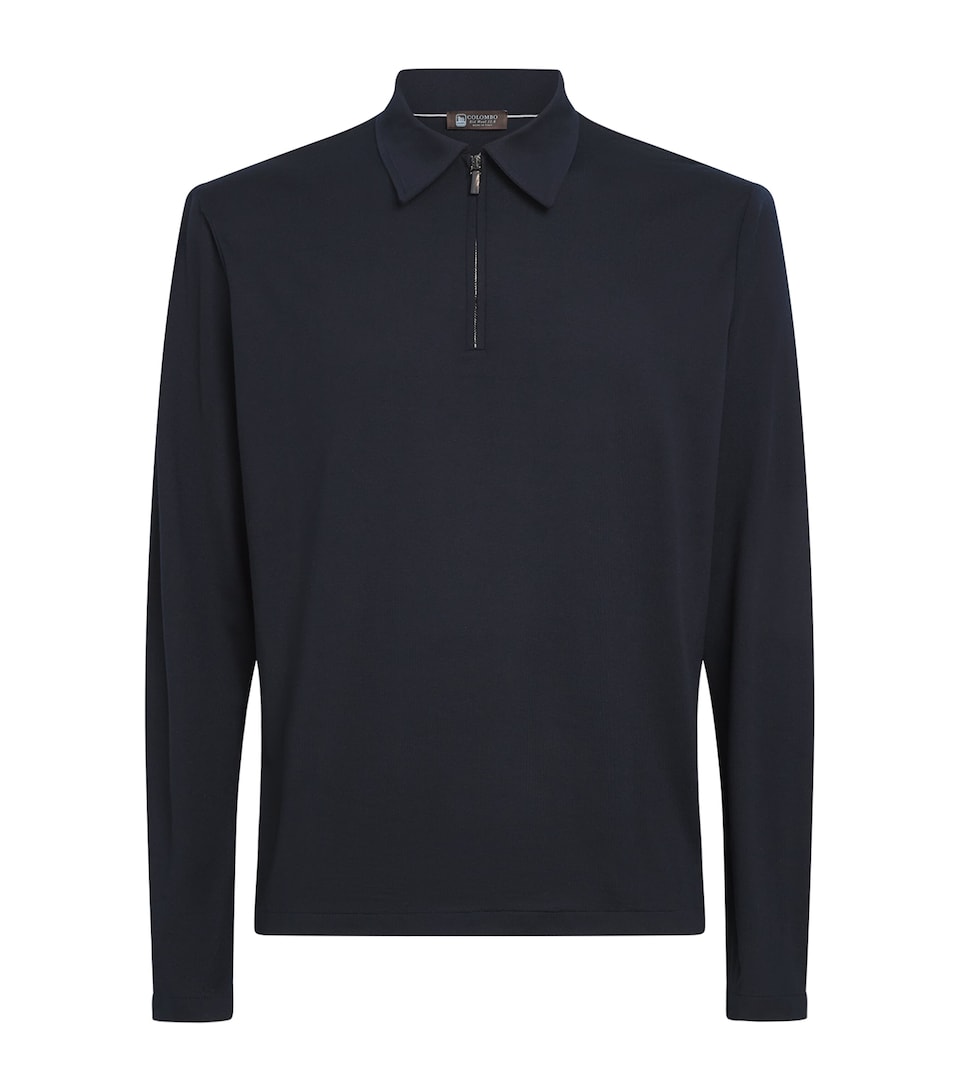 Kid Wool Quarter-Zip Polo Sweater