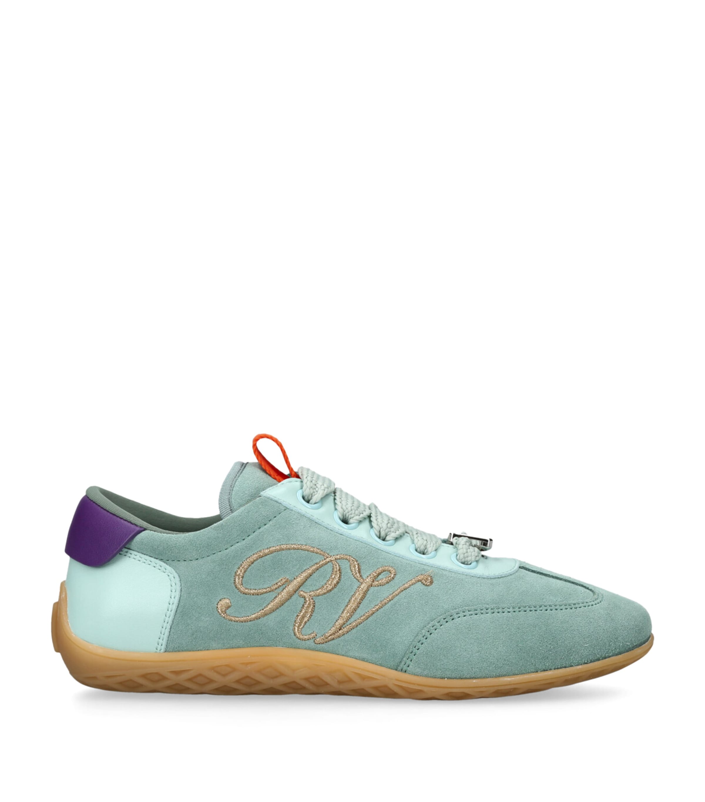 Suede-Satin Viv Sneakers