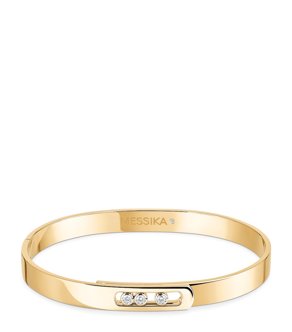 Messika Move Noa Yellow Gold and Diamond Bangle Yellow Gold