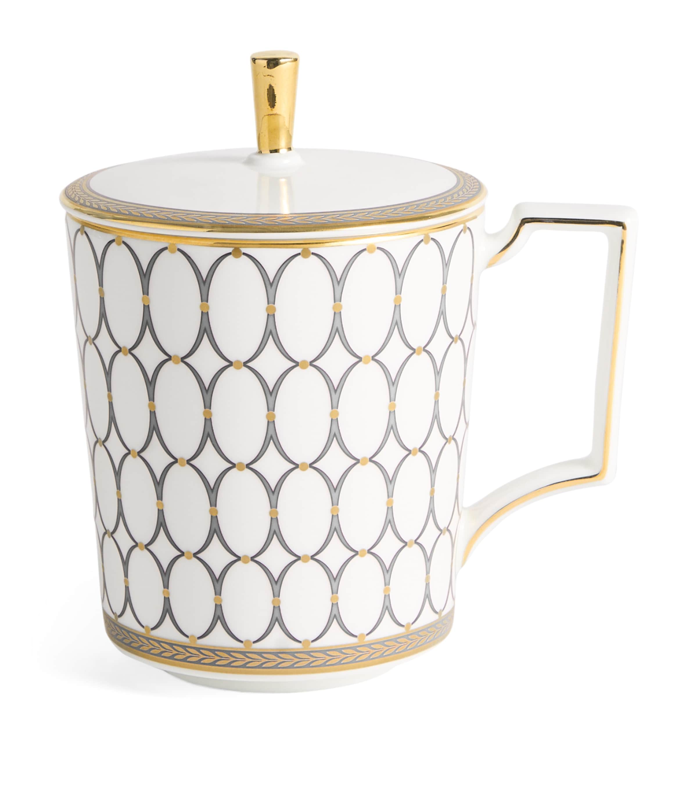 Wedgwood Renaissance Grey Mug with Lid Grey