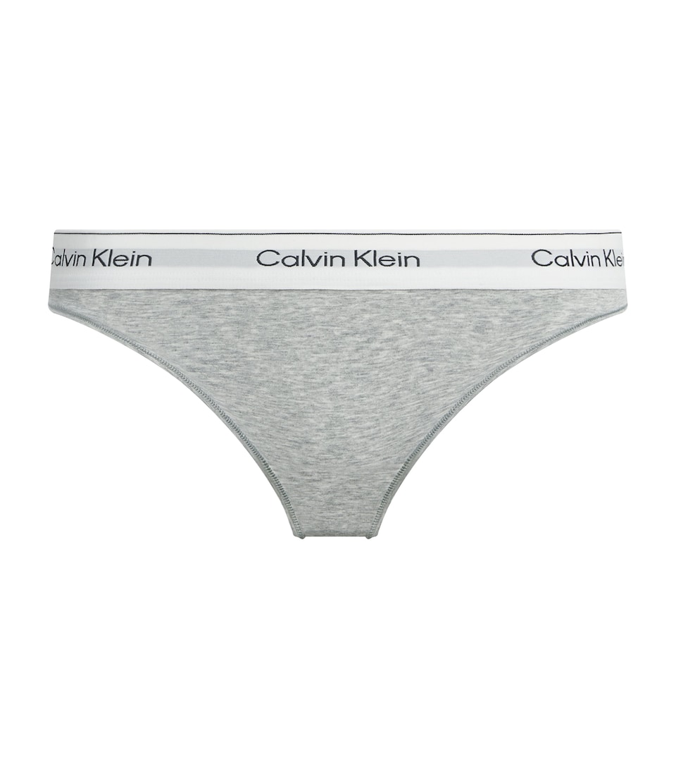 Calvin Klein Womens Cotton-Blend Icon Briefs Grey Heather