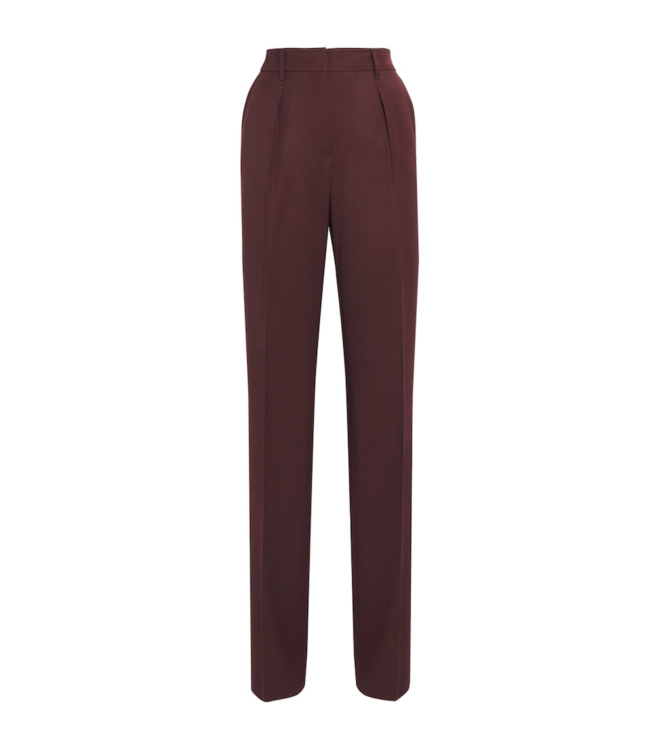 Virgin Wool Straight Trousers