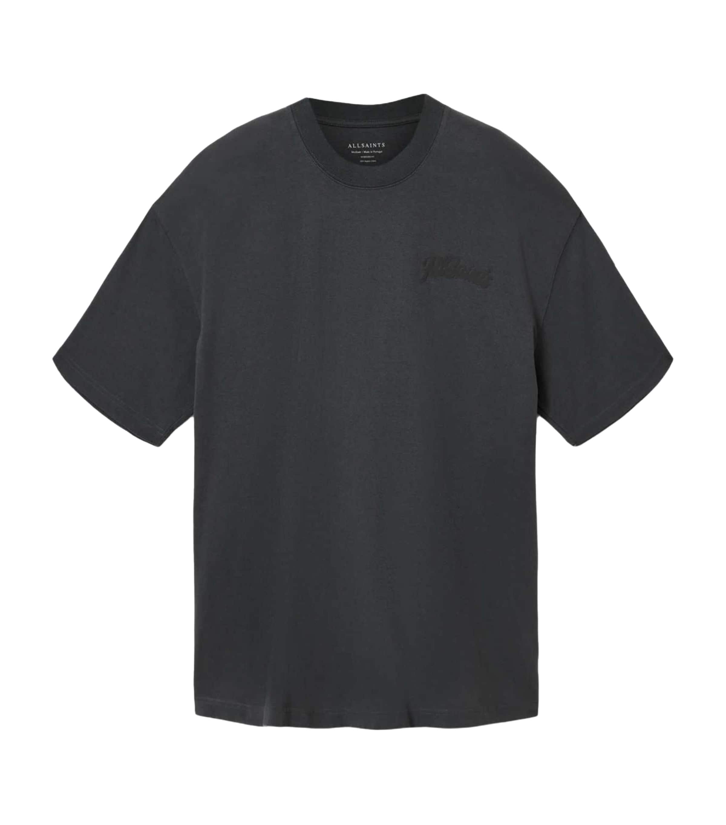 AllSaints Mens Organic Cotton Odyssey T-Shirt Washed Black