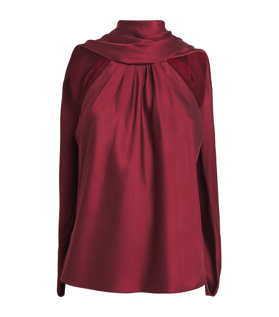 Satin Cape Scarlett Top