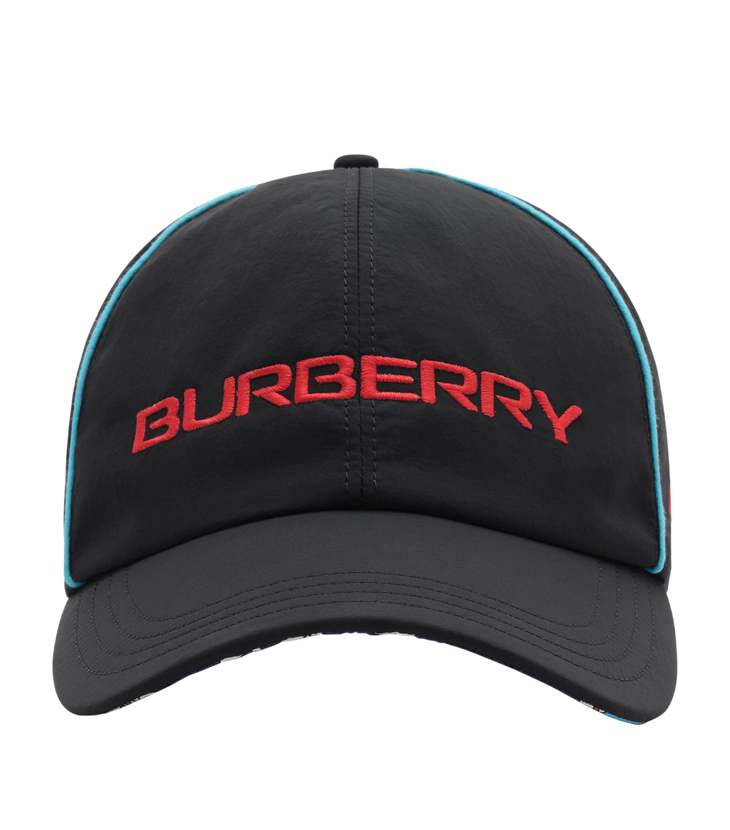 Burberry Nylon London Map Baseball Cap Black