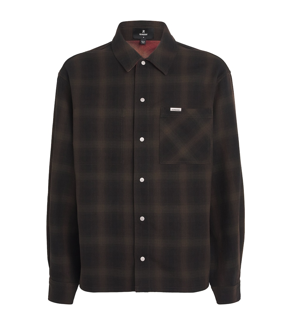 Cotton Reversible Check Overshirt