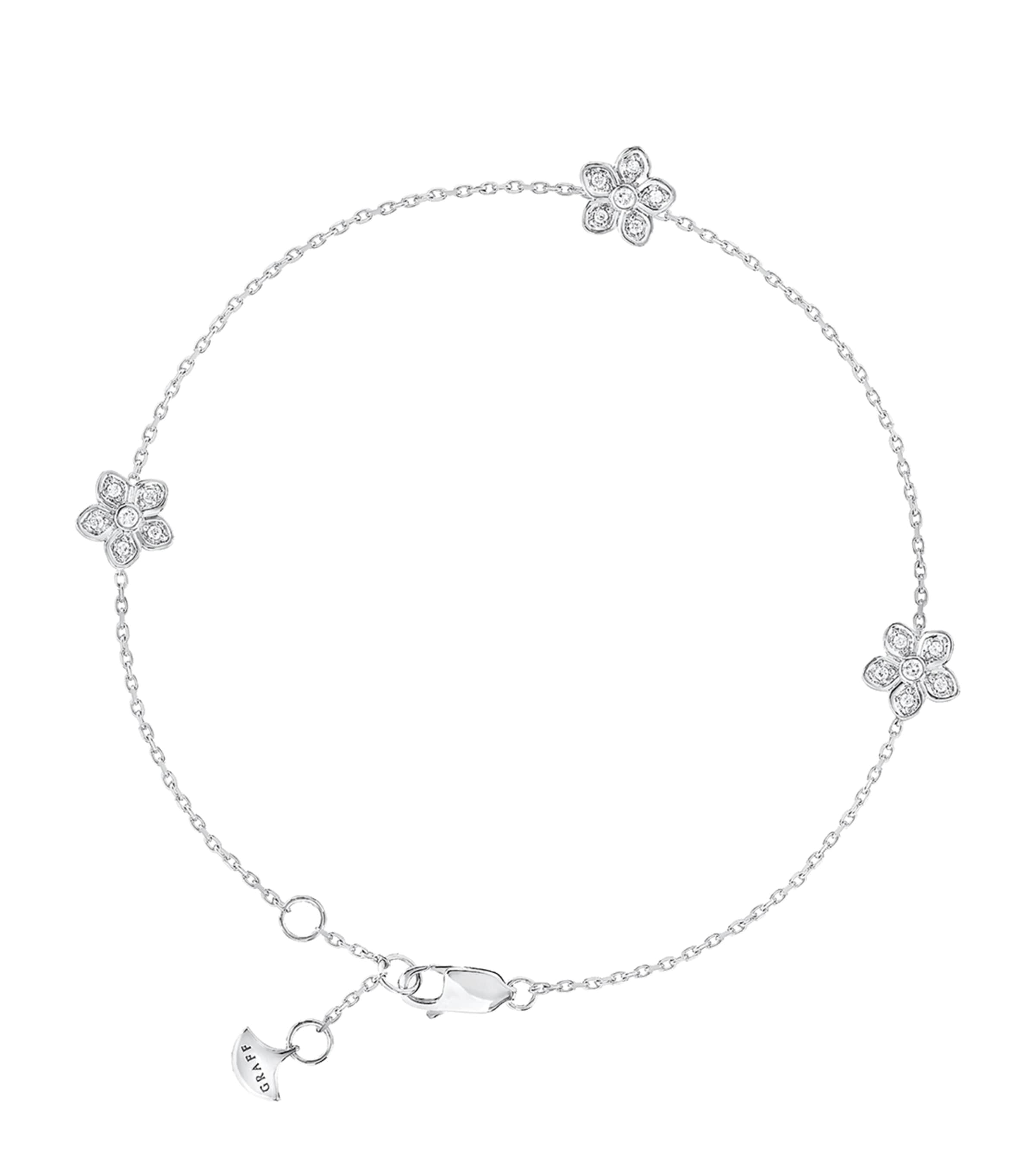Graff White Gold and Diamond Wild Flower Bracelet White Gold