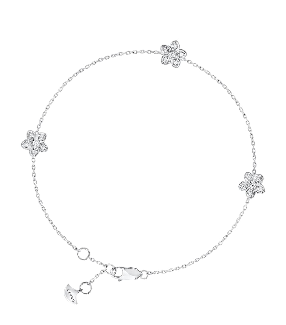 Graff White Gold and Diamond Wild Flower Bracelet White Gold