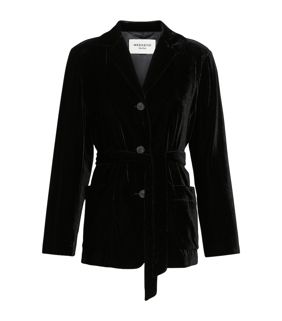 Weekend Max Mara Womens Velvet Jacket Black