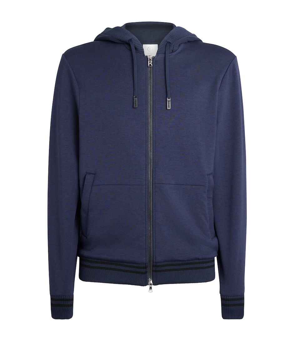 Bogner Mens Zip-Up Forest Hoodie Navy