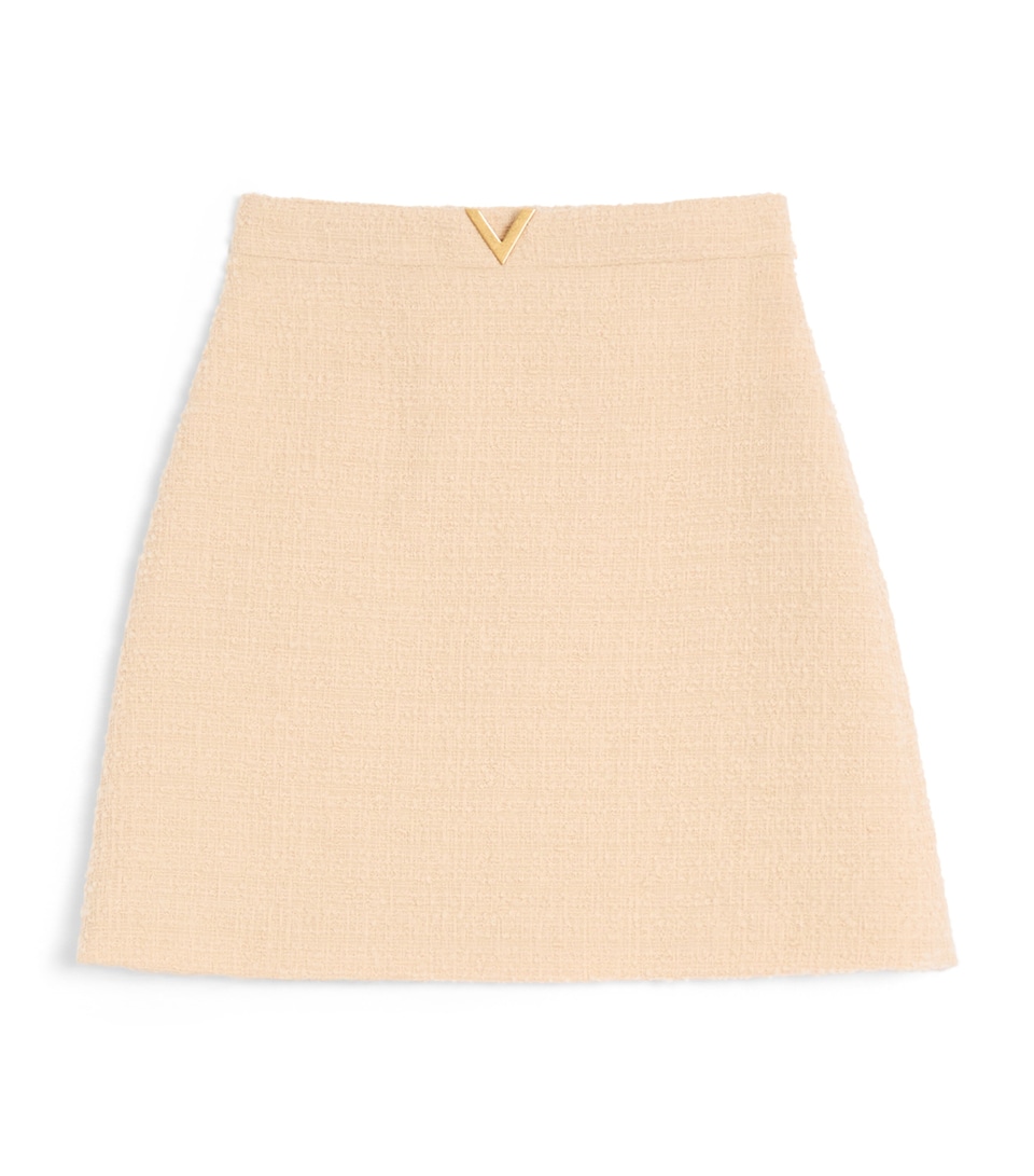 Virgin Wool-Blend Tweed Mini Skirt