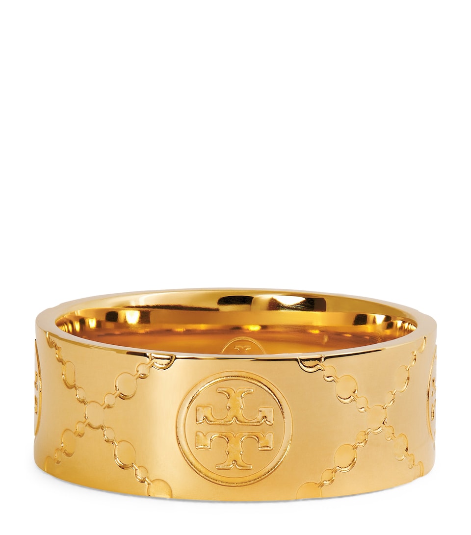 Tory Burch Double T Monogram Ring Tory Gold