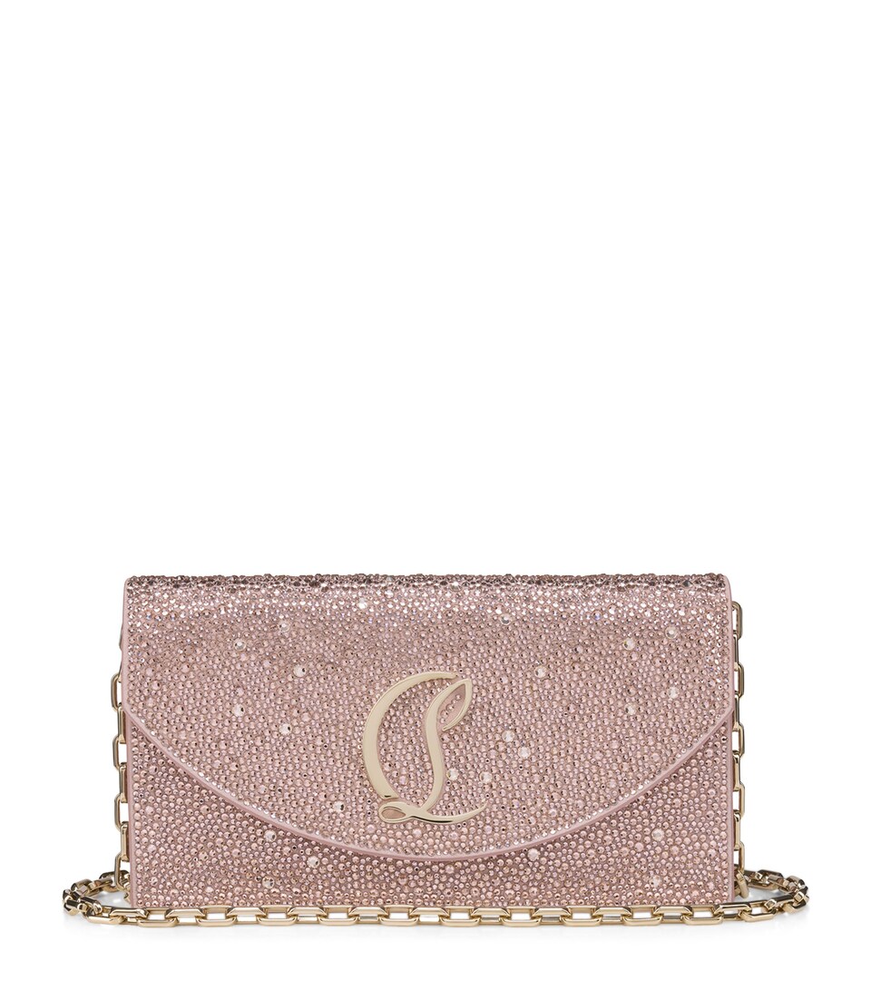 Loubi54 Embellished Calf Leather Clutch Bag