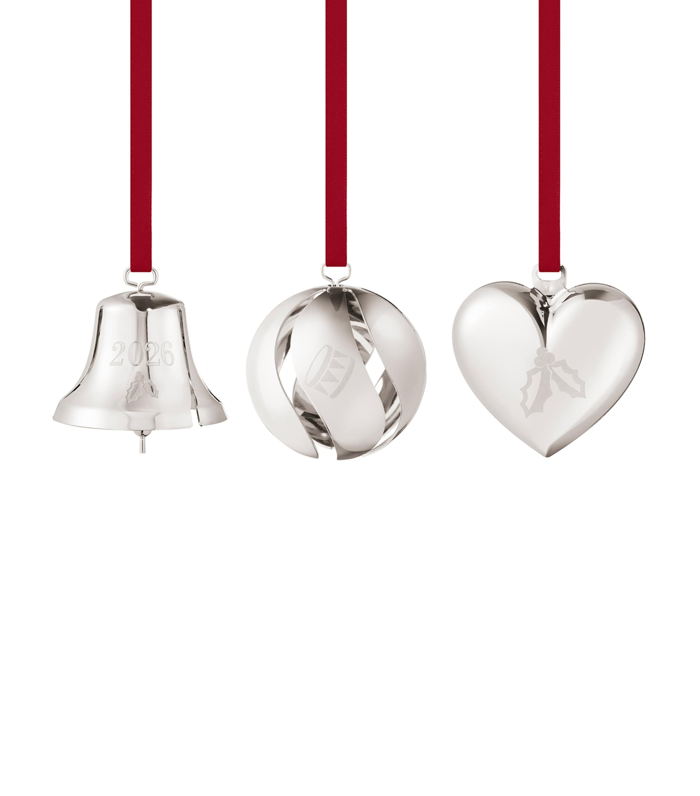 Georg Jensen Tree Decorations 2026 (Set of 3) Silver