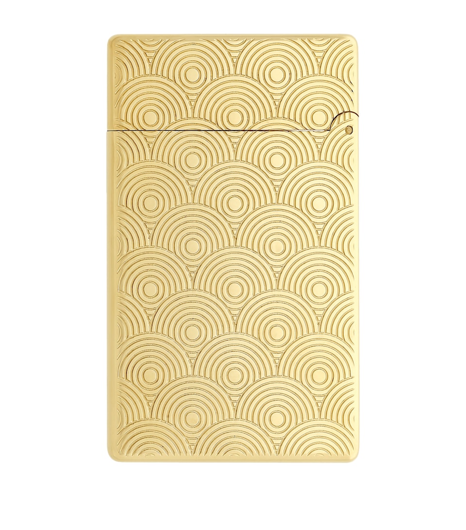 Initial Guilloche Golden Lighter