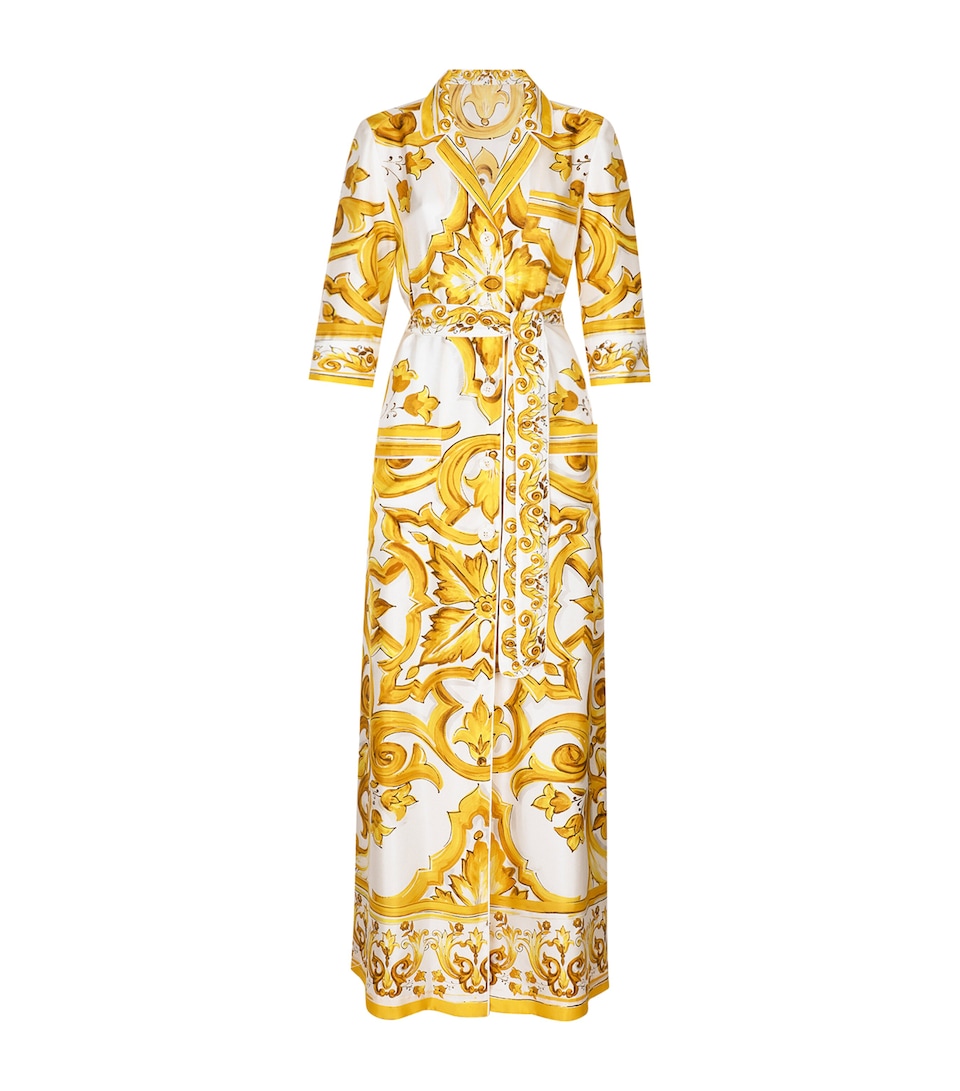 Silk Printed Maxi Dress