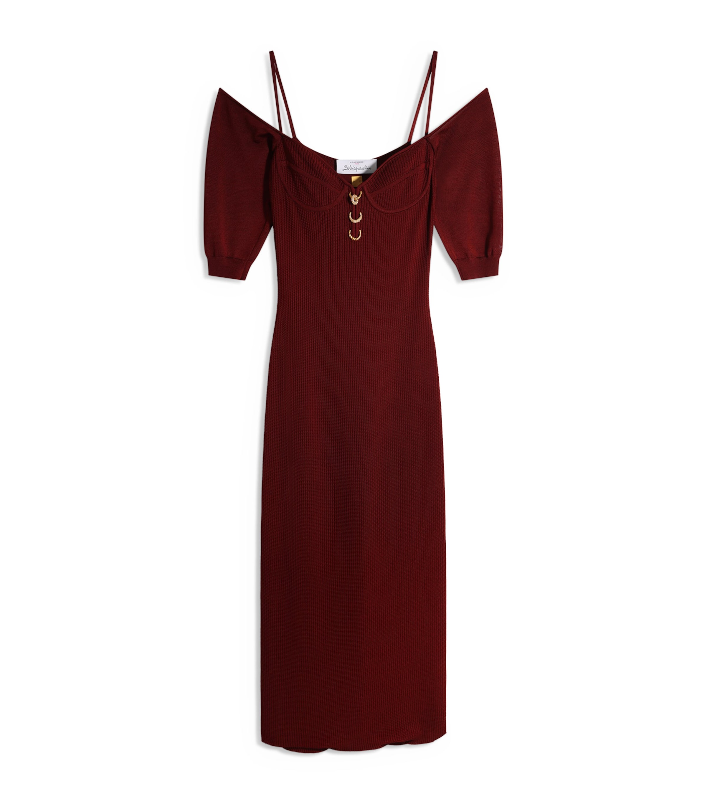 Knitted Balconette Midi Dress