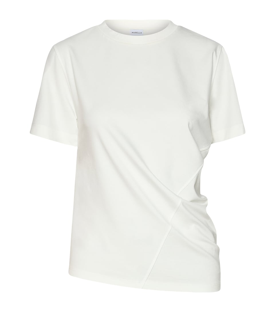 Marella Womens Draped T-Shirt White